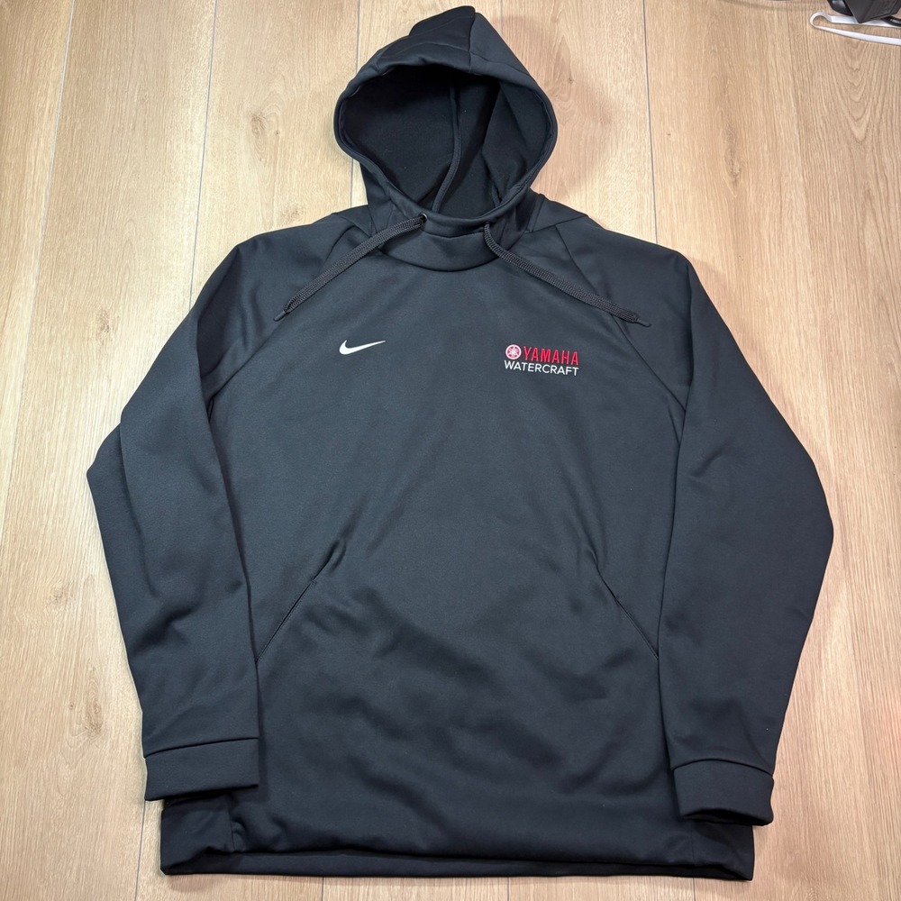 Nike Dri-FIT Yamaha Watercraft Hoodie Mens XL Black Performance Sweatshirt